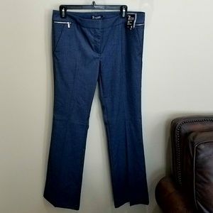 Nwt 6L blue dress pants with slim flare leg